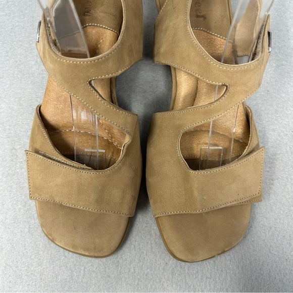 Beautifeel Tan Suede Wedge Slingback Square Toe Comfort Sandals Size EU 37/US 6 - Picture 6 of 16
